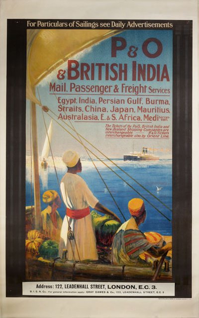 Original vintage poster: P&O & British India for sale at posterteam.com