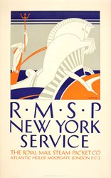 RMSP New York Service original vintage poster