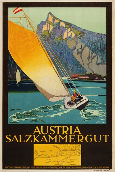 Austria Salzkammergut original poster designed by Weixler, Viktor (1883-1977)