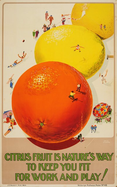 Australia Citrus Fruit  original poster designed by HC Studios