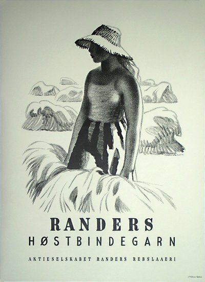 Randers Høstbindegarn original poster designed by Hansen, Aage Sikker (1897-1955)