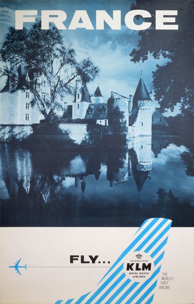 France fly KLM original poster 
