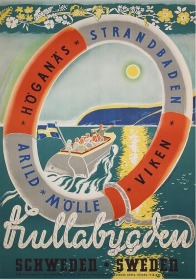 Kullabygden Sweden original poster designed by Ax-Täckström, Eric (1911-1992)