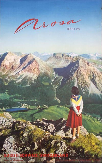 Arosa - Suisse Schweiz Switzerland original poster designed by Photo: Michael Wolgensinger