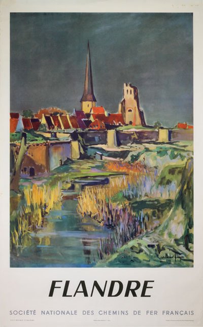 Flandre - Flanders SNCF original poster designed by Fages, Arthur (1902-1984)