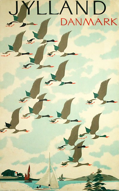 Jylland - Denmark original poster designed by Vagnby, Viggo (1896-1966)