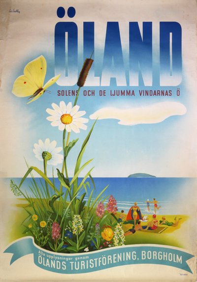 Öland - Sweden original poster designed by Lindblom, Eric