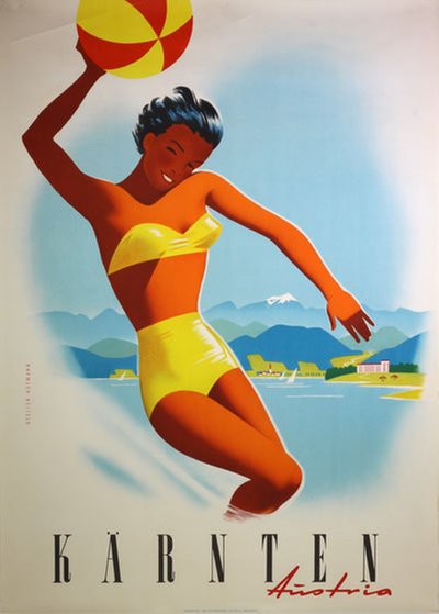 Kärnten Carinthia Austria original poster designed by Hofmann, Walter (1906-1973)