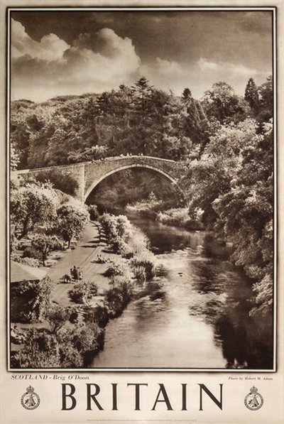 Britain - Scotland Brig O'Doon  original poster designed by Photo: Robert M Adam