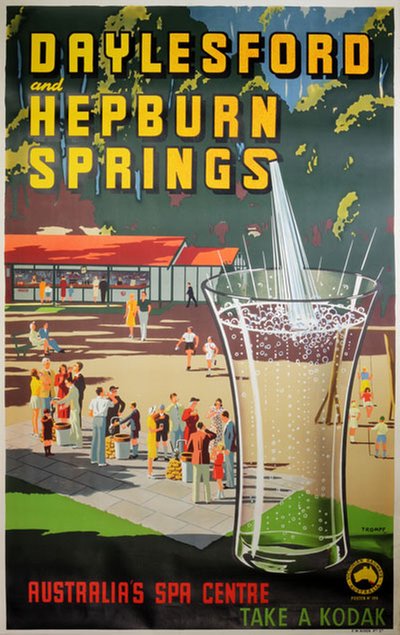 Australia Daylesford and Hepburn Springs original poster designed by Trompf, Percival Albert (Percy) (1902-1964)
