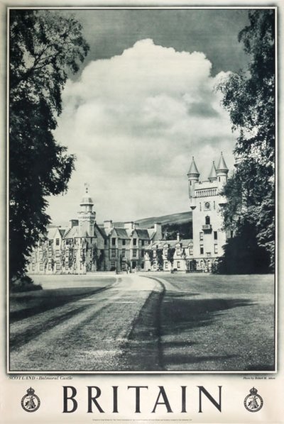 Britain - Balmoral Castle original poster designed by Photo: Robert Adam