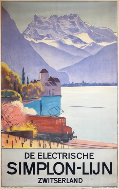 Simplon Line original poster designed by Cardinaux, Emil (1877-1936)