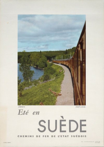 Sweden Järpen Jämtland original poster designed by Photo: S. Walther