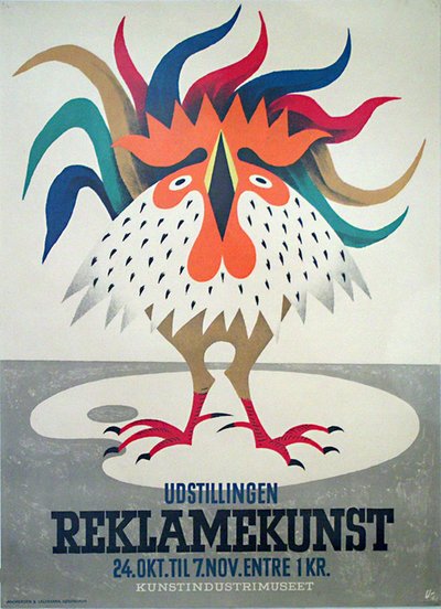 Udstillingen Reklamekunst  original poster designed by Ungermann, Arne (1902-1981)