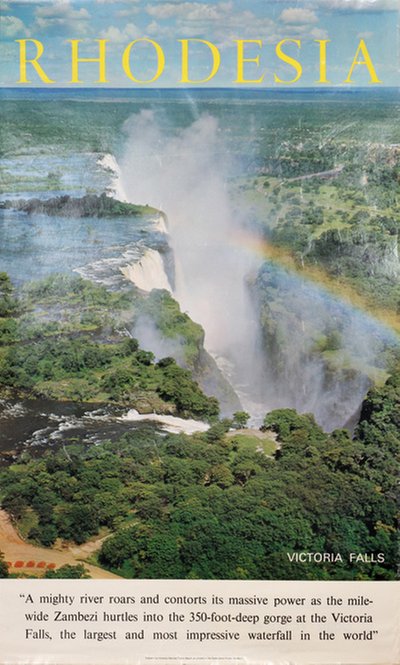 Rhodesia - Victoria Falls original poster 