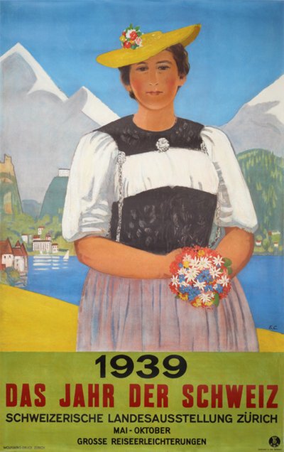 1939 - Das Jahr Der Schweiz original poster designed by Cardinaux, Emil (1877-1936)