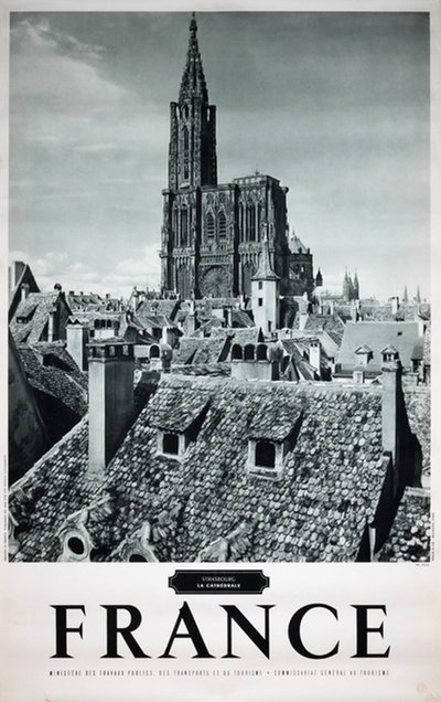 France Strasbourg la Cathédrale original poster designed by Photo: Sato