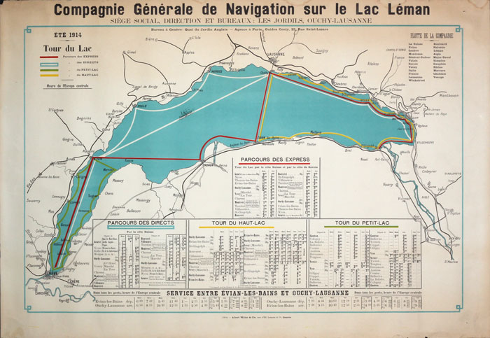 Tour du Lac 1914 original poster 