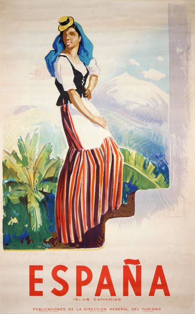 España Islas Canarias original poster designed by Morell Macías, José (1899-1949)