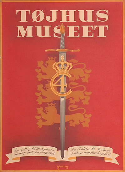 Tøyhusmuseet original poster designed by Bøgelund, Thor (1890-1959)