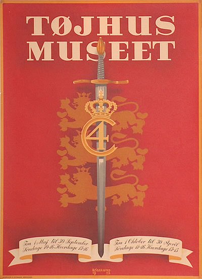 Tøyhusmuseet original poster designed by Bøgelund, Thor (1890-1959)