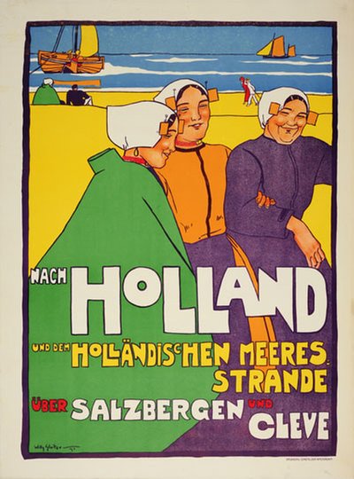 Nach Holland  original poster designed by Sluiter, Willy (1873-1949)