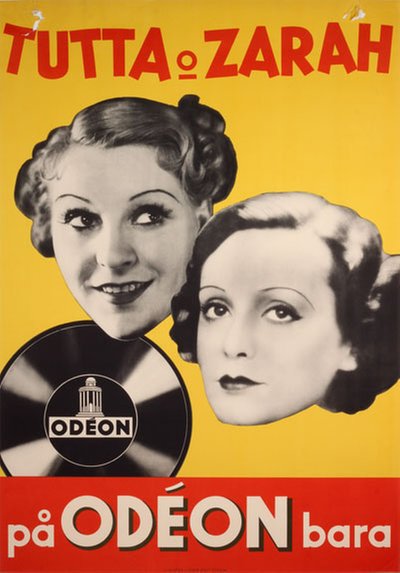 Tutta Rolf o Zarah Leander på Odeon original poster 
