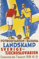 Sweden - Czechoslovakia Soccer Football Poster