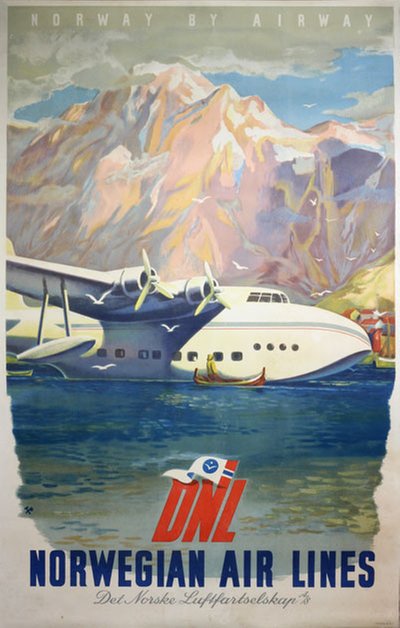 DNL - Norwegian Air Lines original poster designed by T.P.