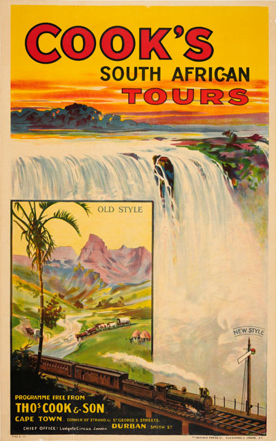 Victoria Falls Zimbabwe Africa African Original Travel Art Poster by ShaynaMar 