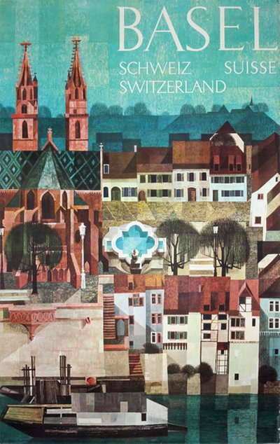 Basel Schweiz Suisse Switzerland original poster designed by Marcus Schneider