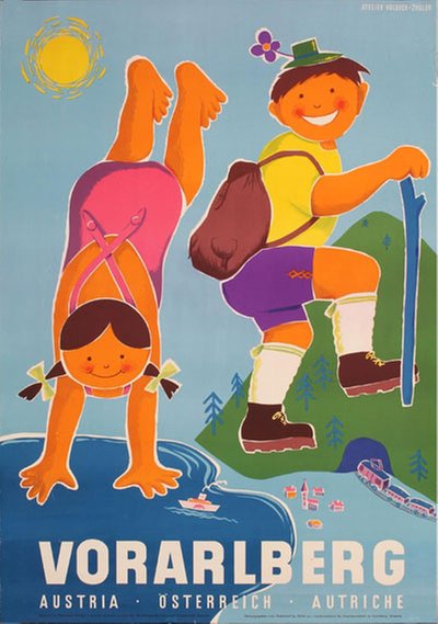 Vorarlberg Austria Österreich Autriche original poster designed by Kolbeck & Ziegler
