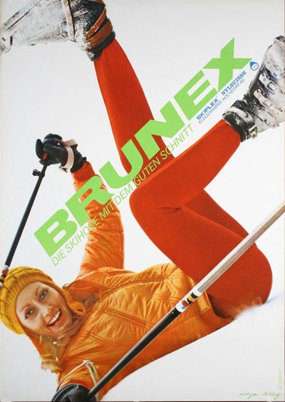 Brunex Ski Pants original poster designed by Küng, Edgar (1926-2024)