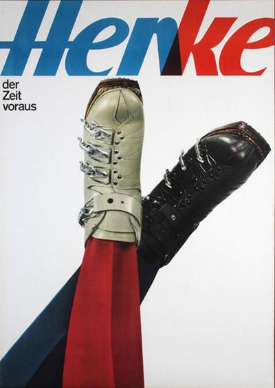 Henke Ski Boots  original poster designed by Biland