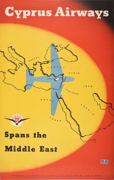 Cyprus Airways Spans the Middle East original poster 