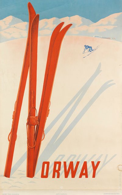 Norway Ski Poster original poster designed by Lemeunier, Claude (1928-2010)