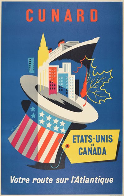 Cunard - United States and Canada original poster 