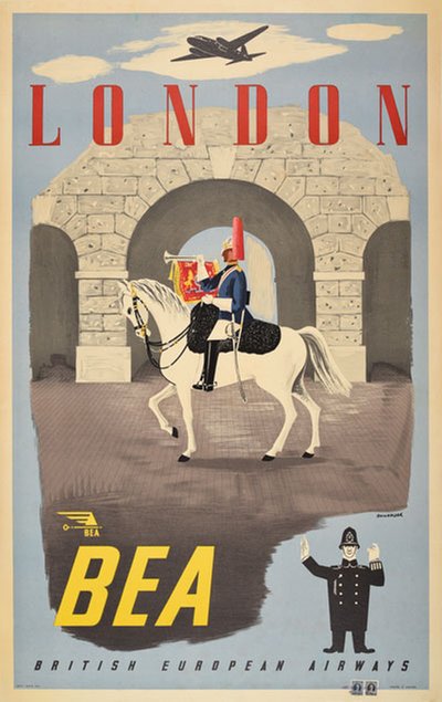 Original vintage poster: BEA London for sale at posterteam.com