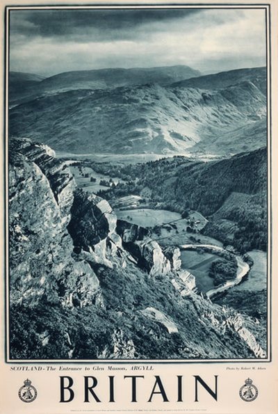 Britain - Scotland Glen Masson Argyll original poster designed by Photo: Robert M. Adam