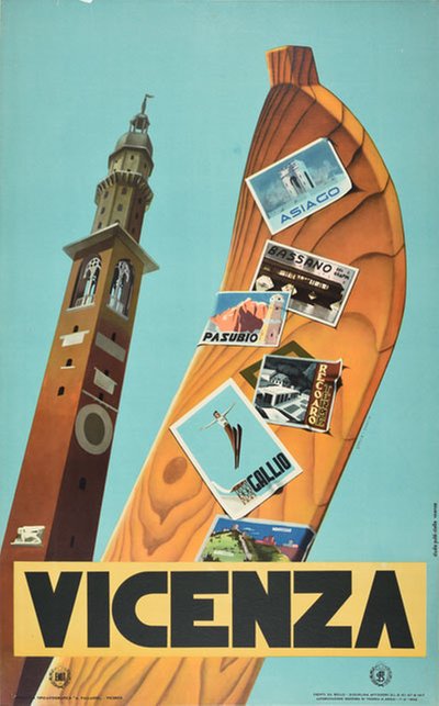 Italy Vicenza original poster designed by Stella Santin