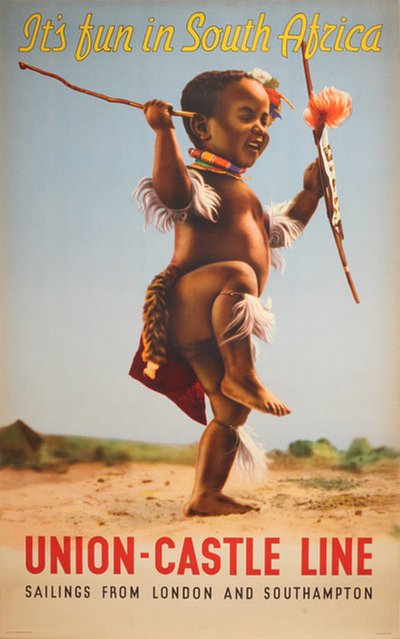 Union Castle Line It's fun in South Africa original poster 
