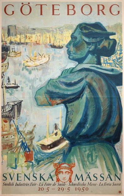 Svenska Mässan 1950 Göteborg original poster designed by Zetterquist, Olle (1927-) 