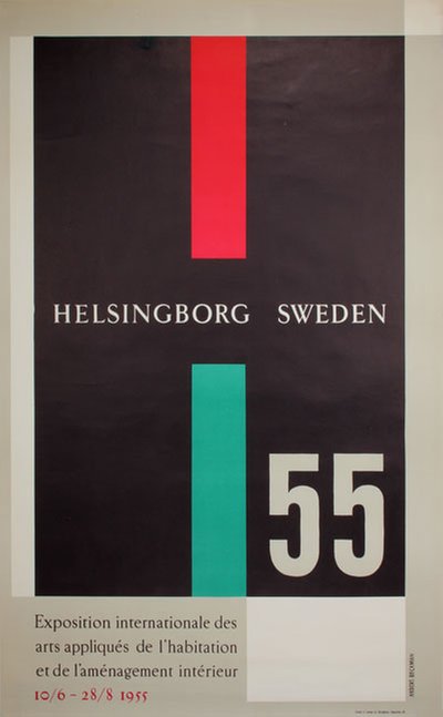 H55 Helsingborg Sweden original poster designed by Beckman, Anders (1907-1967)