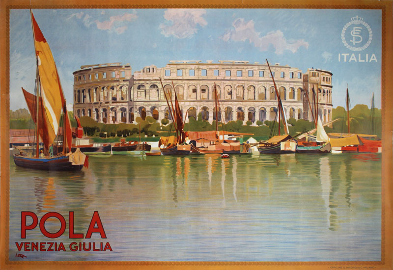 Pola Venezia Giulia original poster designed by Metlicovitz, Leopoldo (1868-1944)