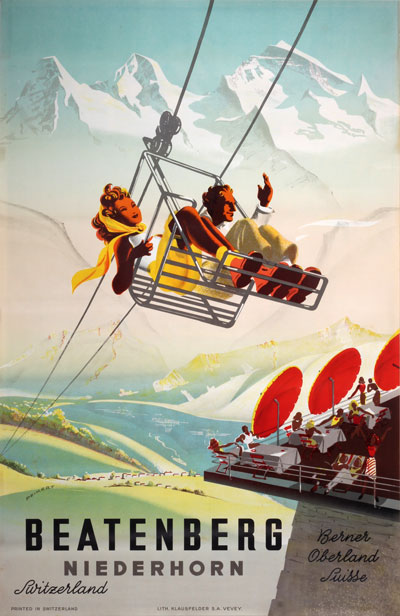 Beatenberg Niederhorn Switzerland (1945) - Original Vintage Poster