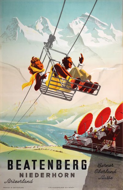 Beatenberg Niederhorn Switzerland original poster designed by Peikert, Martin (1901-1975)