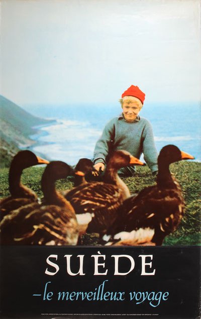Suède - le merveilleux voyage original poster designed by Svensson, Olle (Olof Enar) (1911-1992)