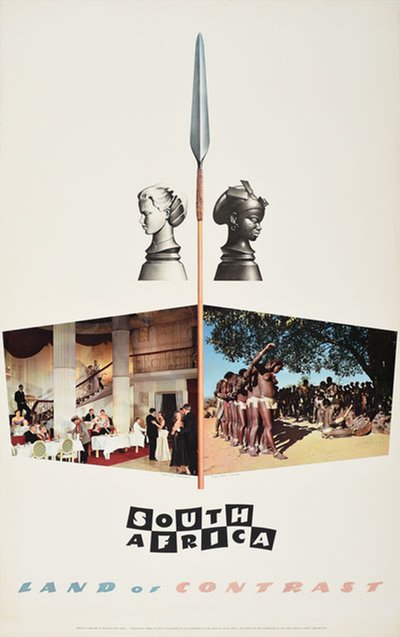 South Africa The Land of Contrast original poster 