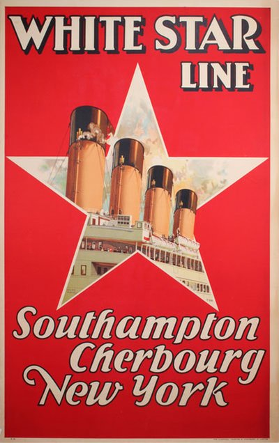 White Star Line original poster designed by Thomas, Walter (1894-1971)