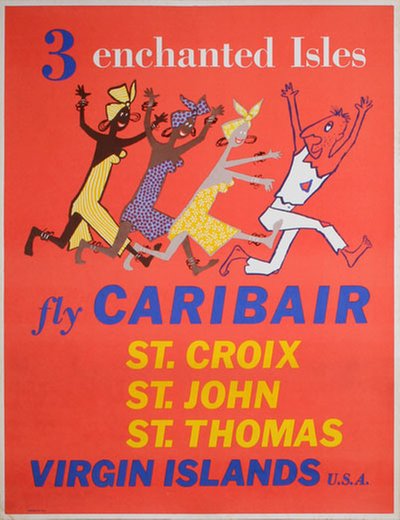 Caribair to the Virgin Islands original poster 